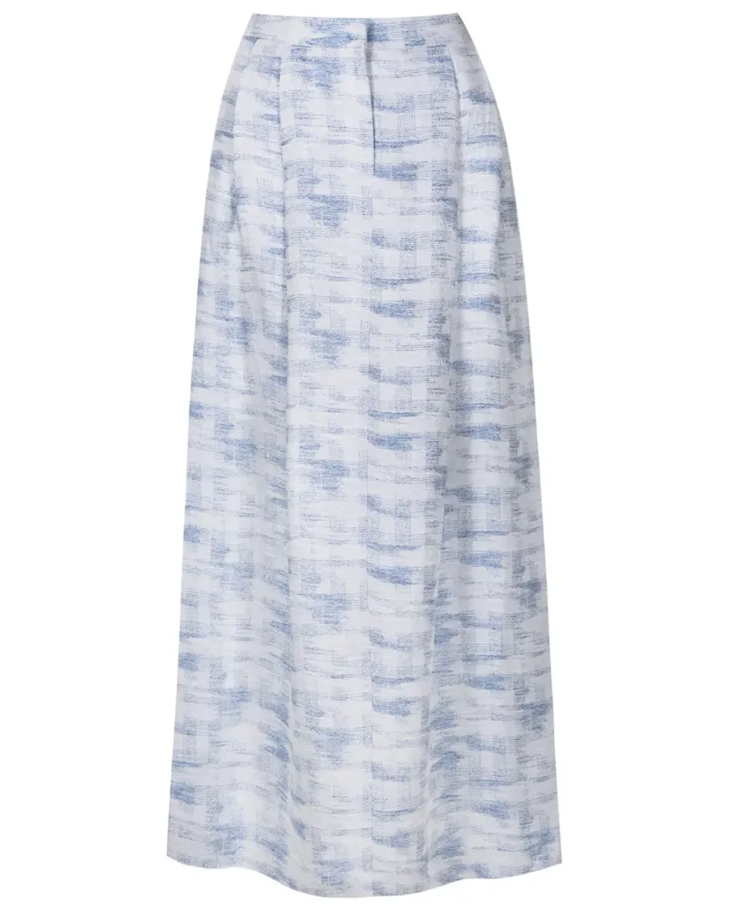 Emporio Armani High-Waist-Rock mit Falten - Blau Blau