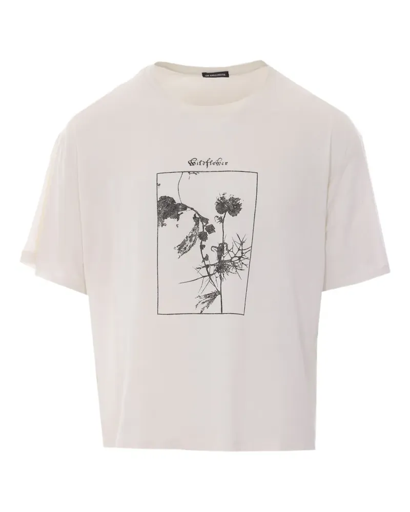 Ann Demeulemeester floral-print T-shirt - Weiß Weiß