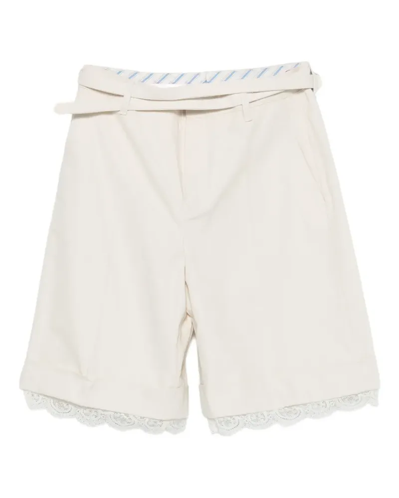 Vivetta belted lace shorts - Nude Nude