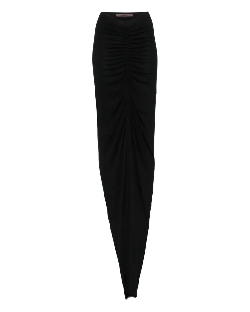 Rick Owens Lilies Midirock mit Raffungen - Schwarz Schwarz