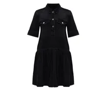 Jeanskleid mit kurzen Ärmeln - Schwarz