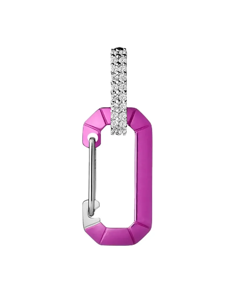 EÉRA Einzelne 18kt Chiara Weißgoldohrringe mit Diamanten - Rosa Rosa