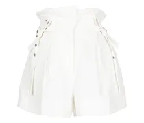 Paperbag-Shorts - Weiß