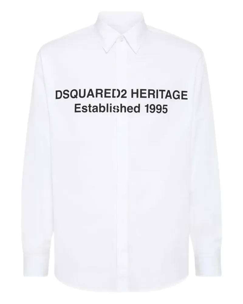 Dsquared2 Hemd mit Print - Weiß Weiß