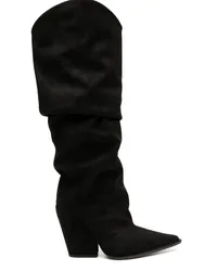 Alexandre Vauthier Kniehohe Wildlederstiefel 110mm Schwarz