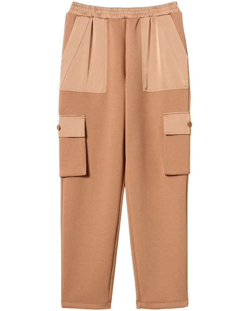 Twin-Set Cargohose aus Scuba-Jersey - Nude Nude