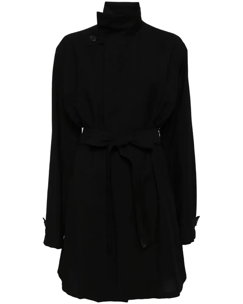 Yohji Yamamoto Trenchcoat mit Gürtel - Schwarz Schwarz