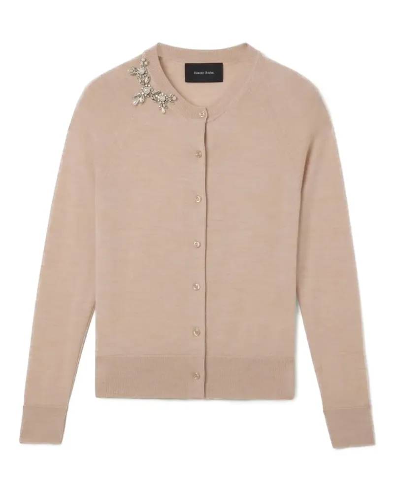 Simone Rocha Cardigan mit Kristallen - Nude Nude