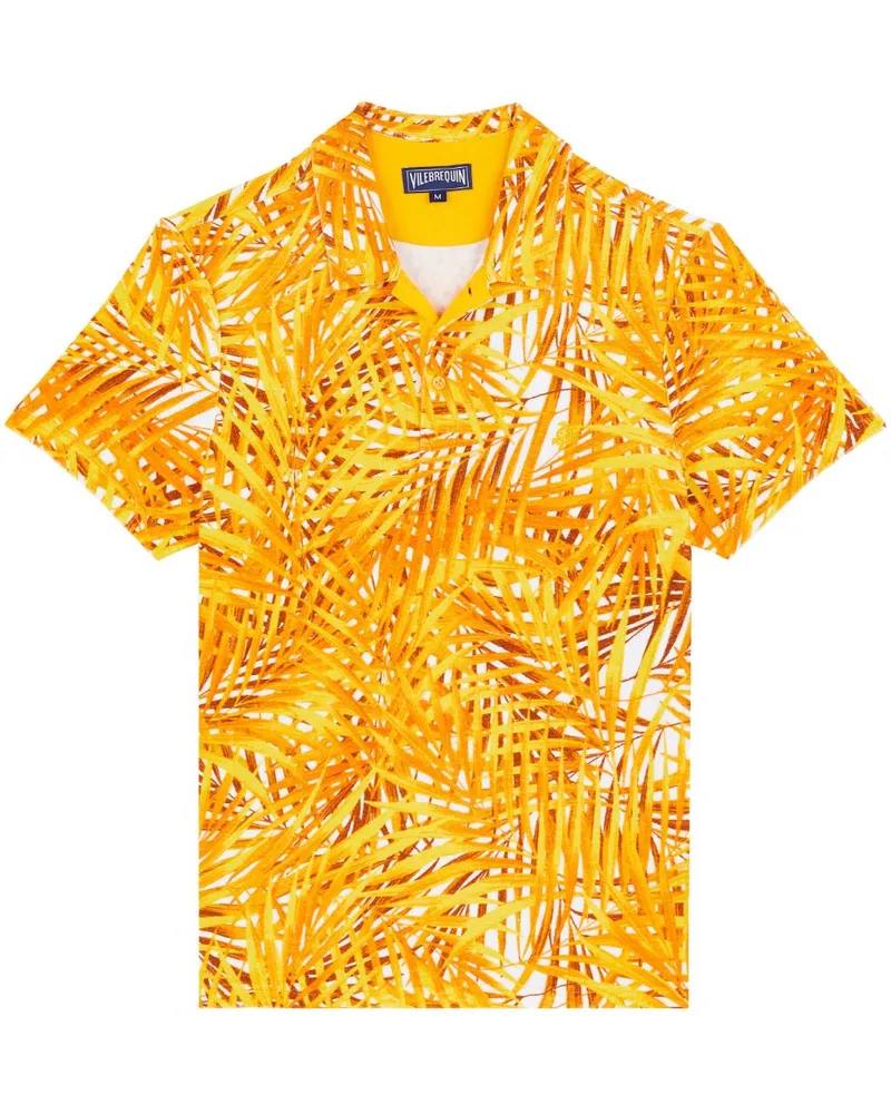 Vilebrequin Poloshirt mit Palmblatt-Print - Orange Orange