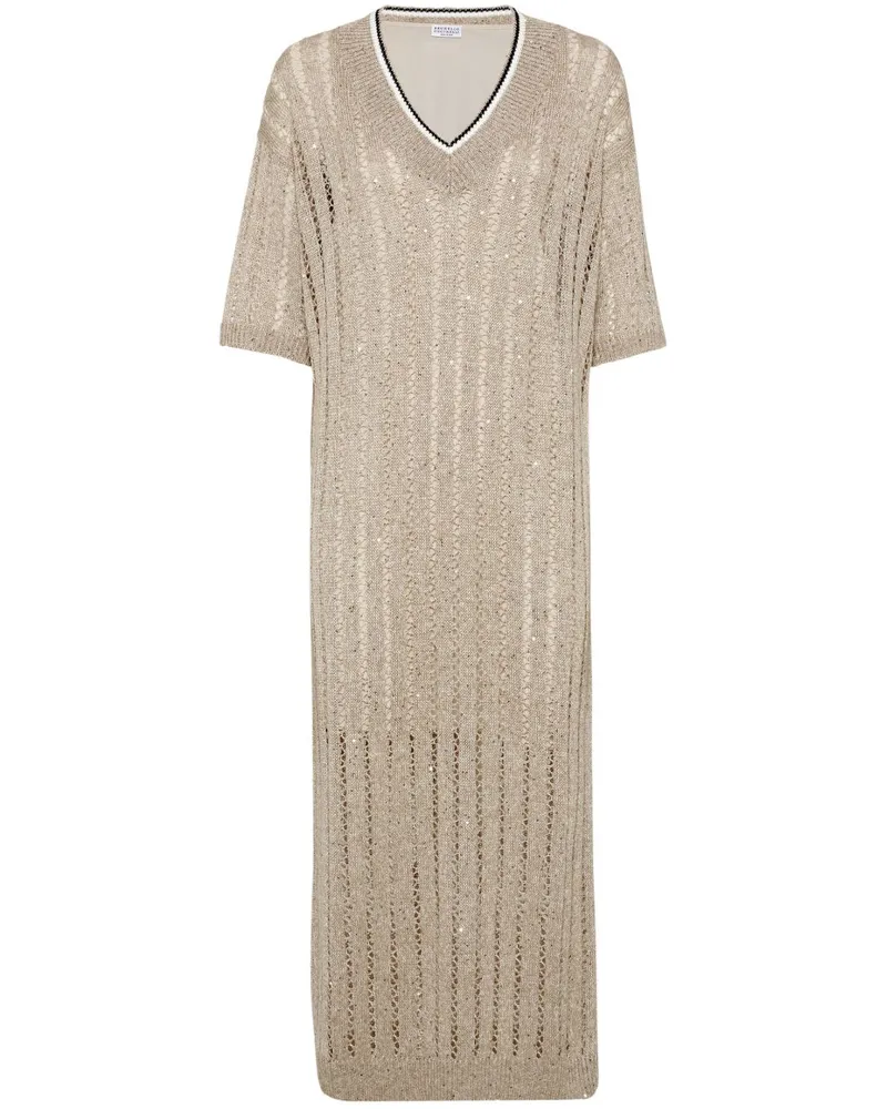 Brunello Cucinelli Dazzling Kleid - Nude Nude