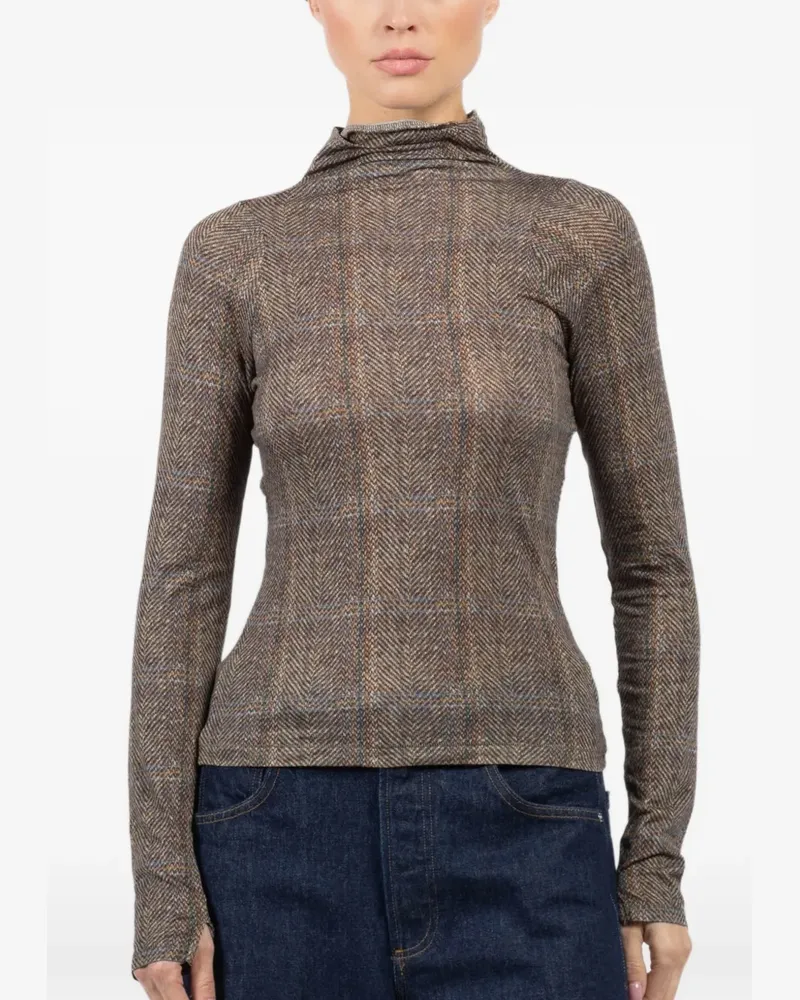 Rag & Bone high-neck checked top - Braun Braun
