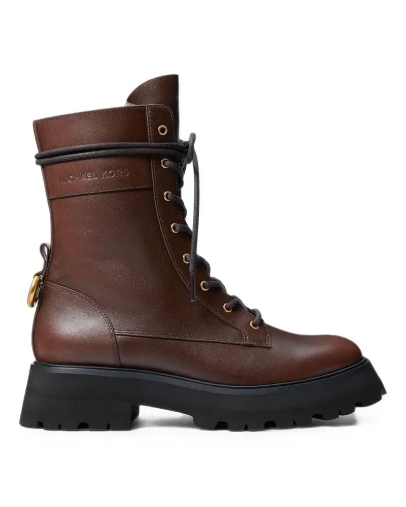 Michael Kors Caleb Bikerstiefel aus Leder - Braun Braun