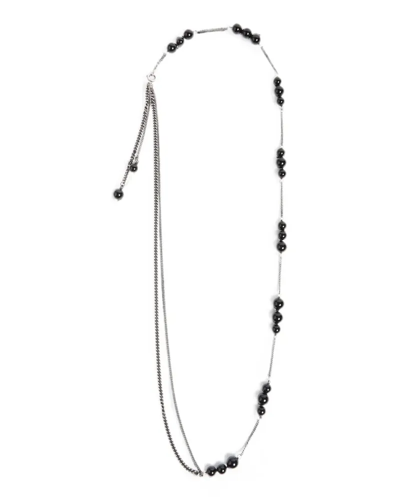 Ann Demeulemeester Lota Halskette mit Onyx - Silber Silber