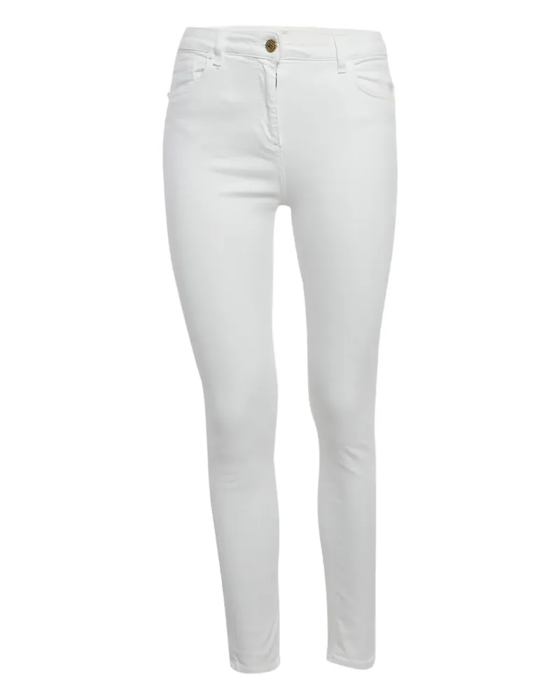 Elisabetta Franchi Jeans mit hohem Bund - Weiß Weiß