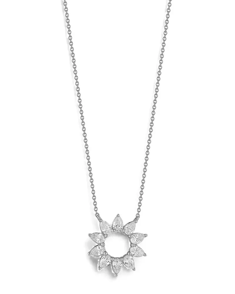 Dana Rebecca Designs Taylor Elaine diamond flower necklace - Silber Silber