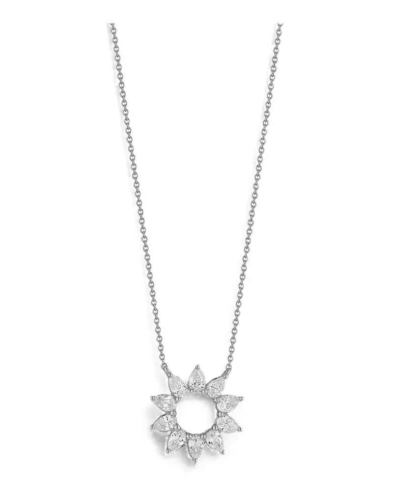 Dana Rebecca Designs Taylor Elaine diamond flower necklace - Silber Silber