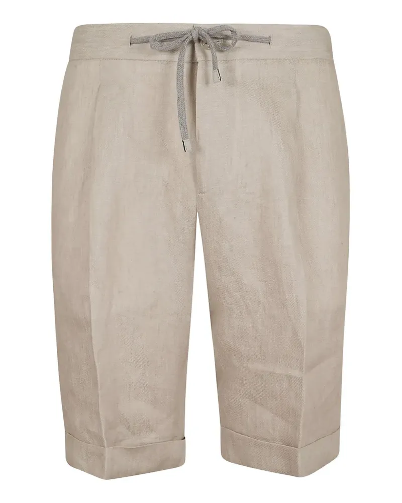 BARBA drawstring turn-up shorts - Nude Nude