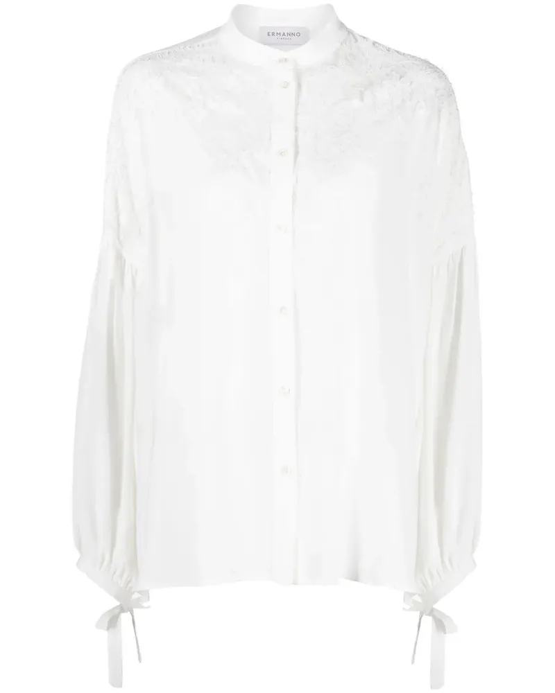 Ermanno Scervino Klassische Bluse - Weiß Weiß