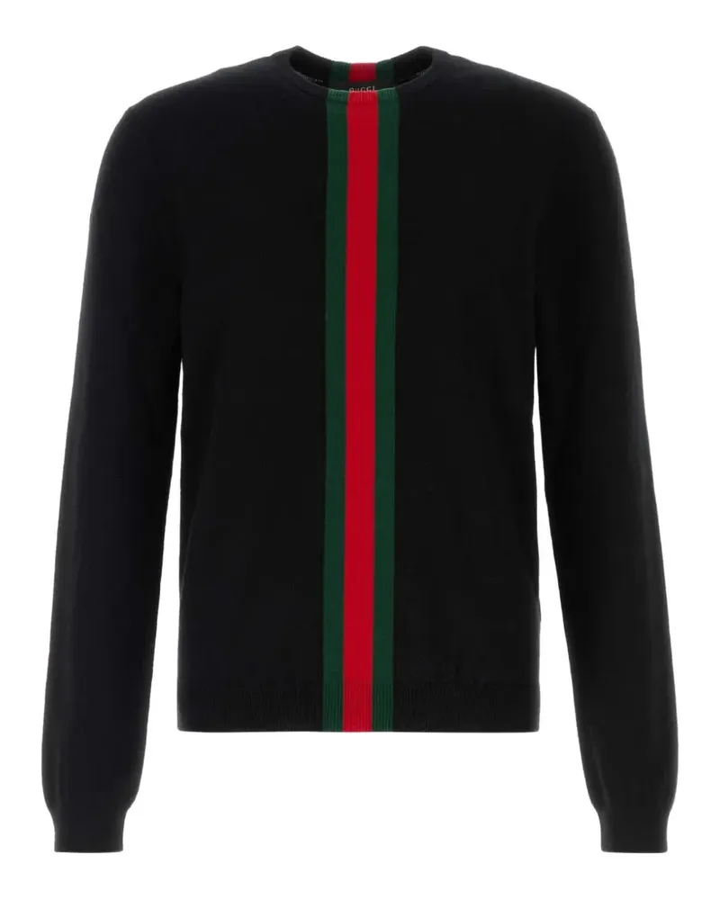 Gucci Web-stripe cashmere sweater - Schwarz Schwarz