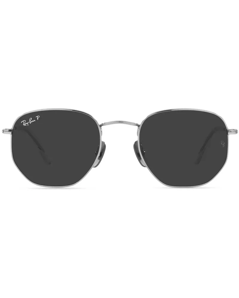 Ray Ban Sechseckige RB8148 Sonnenbrille - Silber Silber