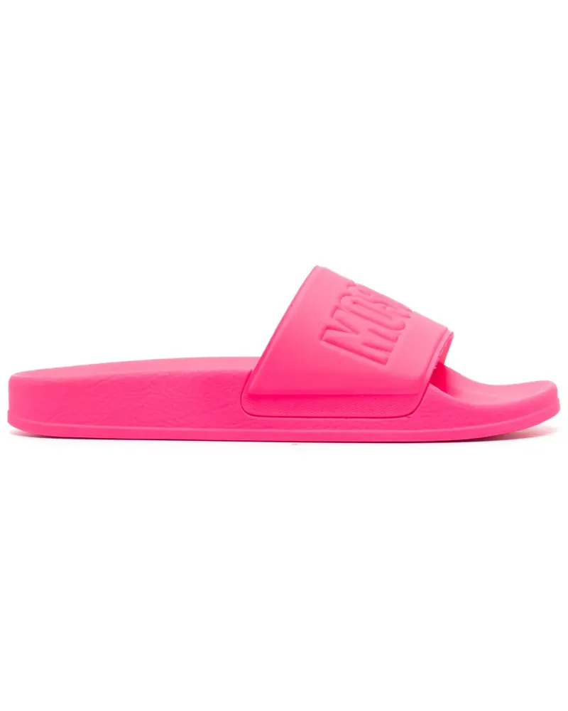 Moschino Pantoletten mit Logo-Prägung - Rosa Rosa