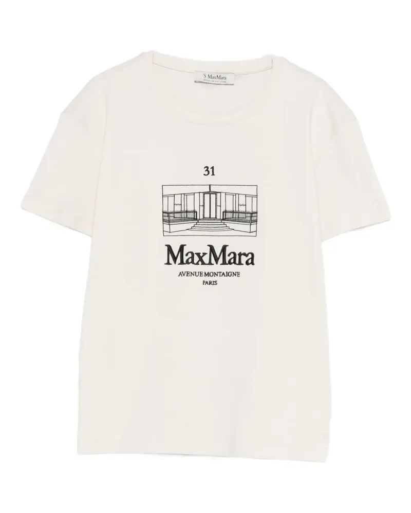Max Mara Max Mara embroidered T-shirt - Nude Nude