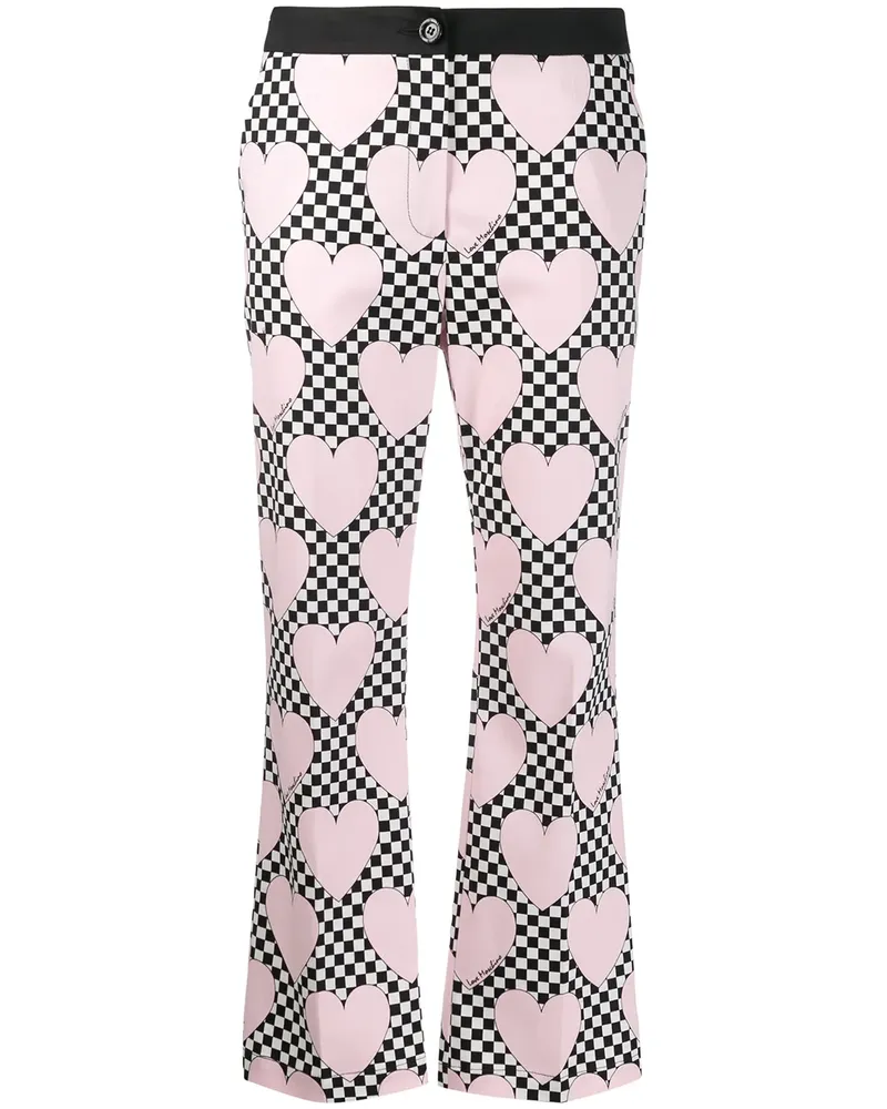 Moschino Gerade Cropped-Hose - Rosa Rosa