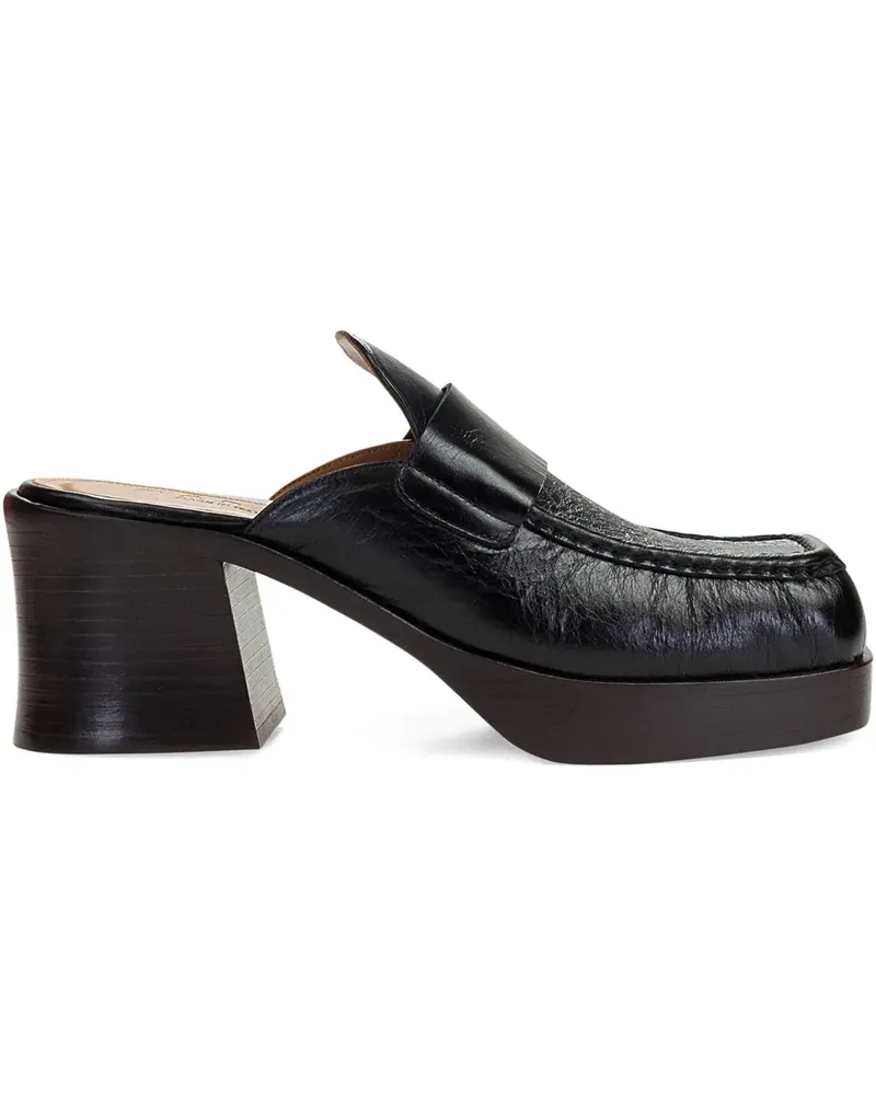 Marni Black" Mules aus Leder - Schwarz Schwarz