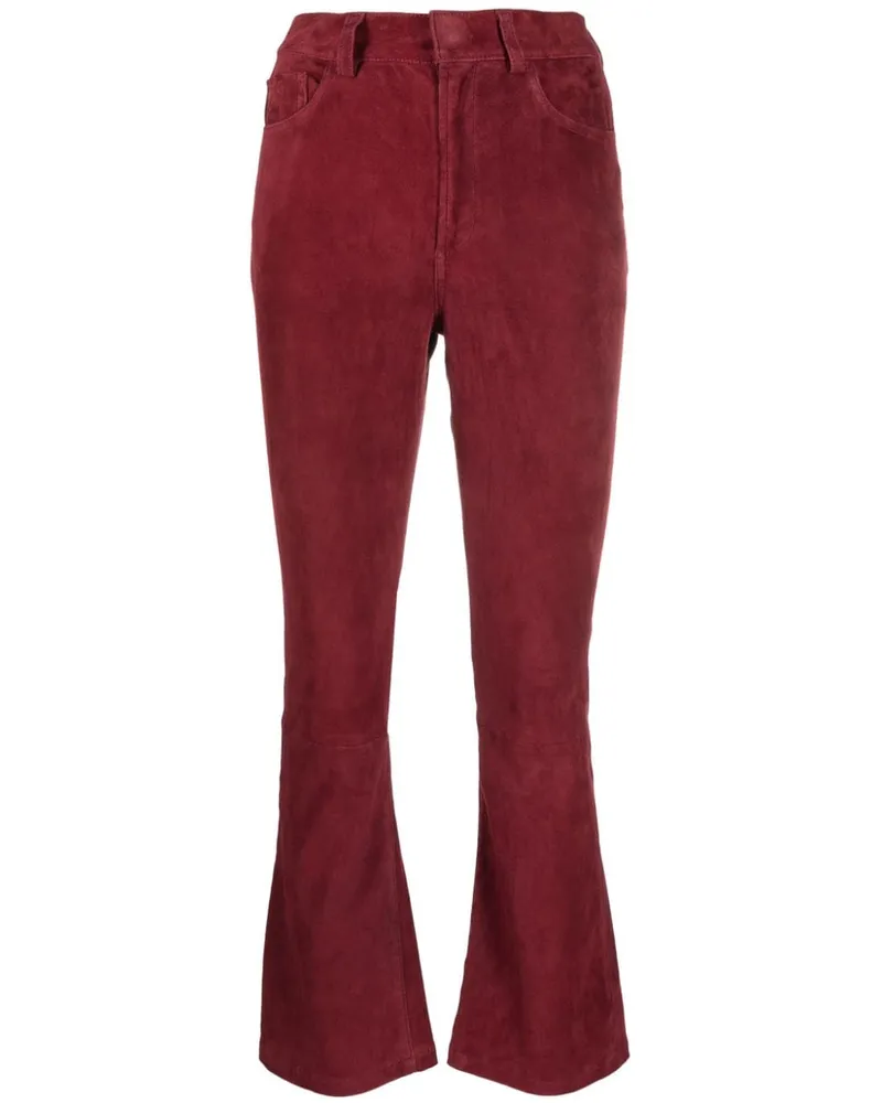 PAULA Ausgestellte Zircon Wildlederhose - Rot Rot