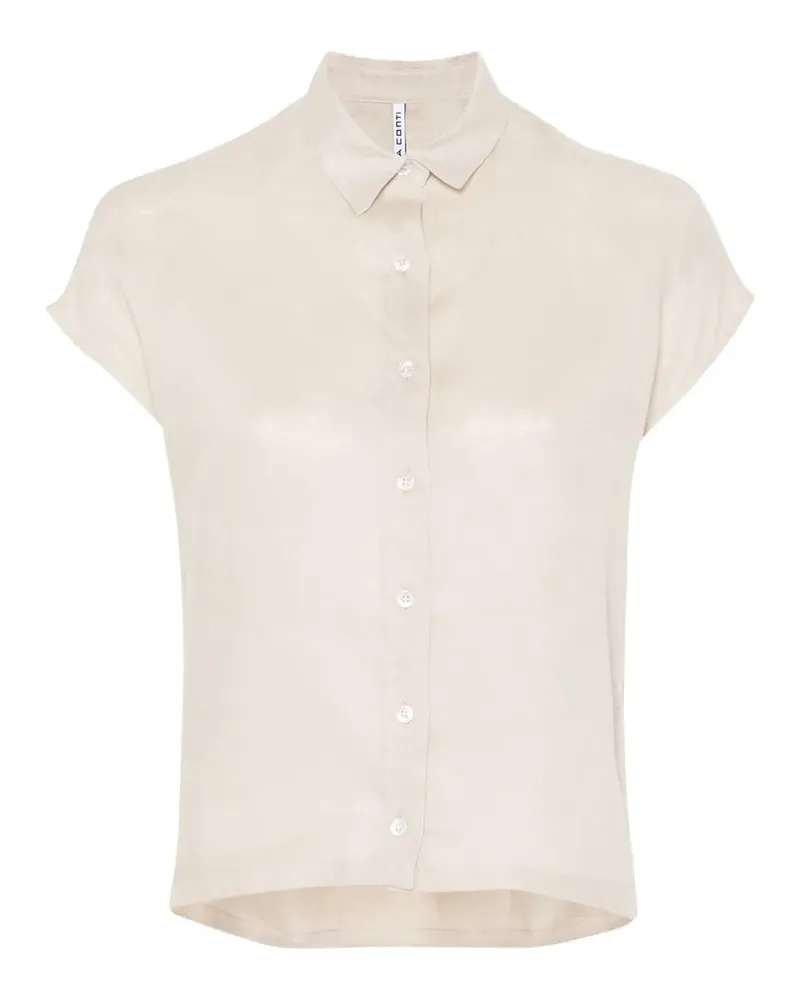 Liviana Conti Myriam short-sleeve linen shirt - Nude Nude
