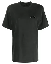 ROTATE Birger Christensen T-Shirt mit Pailletten Grau