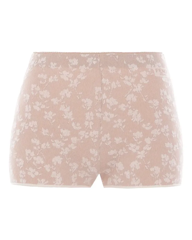 Fendi Kurze Shorts aus Spitze - Nude Nude