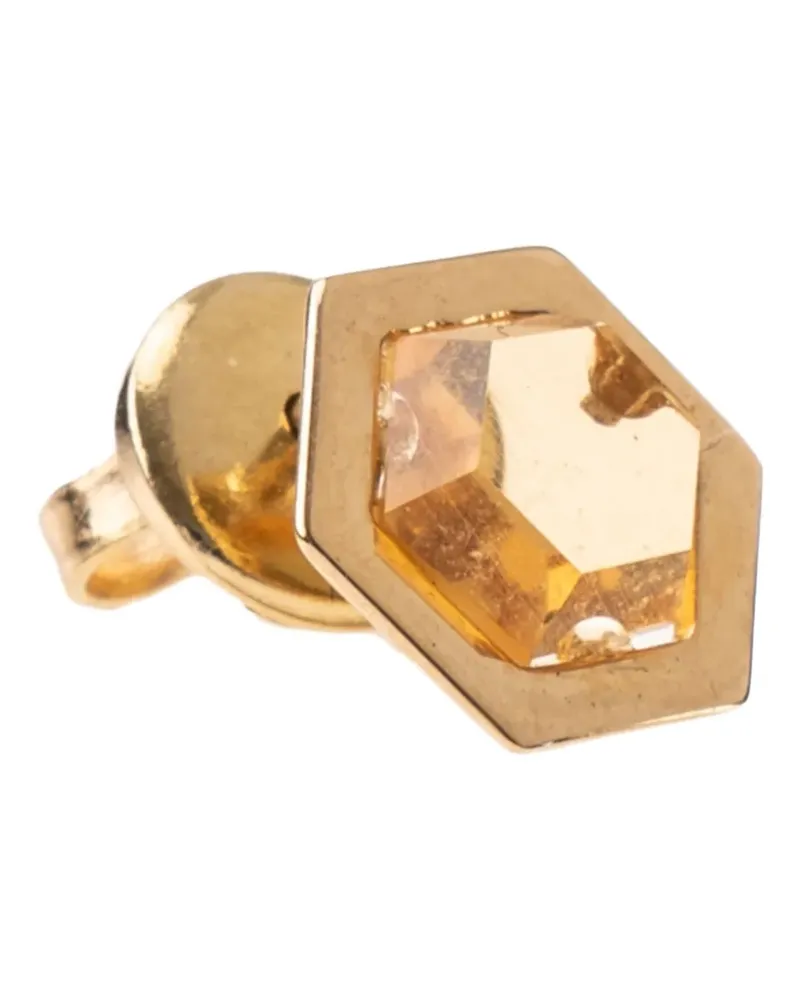 Delfina Delettrez Sechseckiger 18kt Gelbgoldohrring mit Diamanten Gold