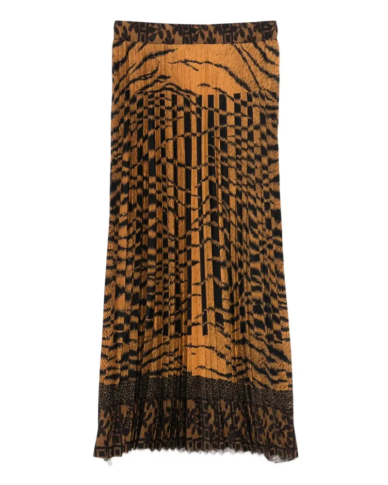 Pierre-Louis Mascia Gemusterter Faltenrock - Orange Orange