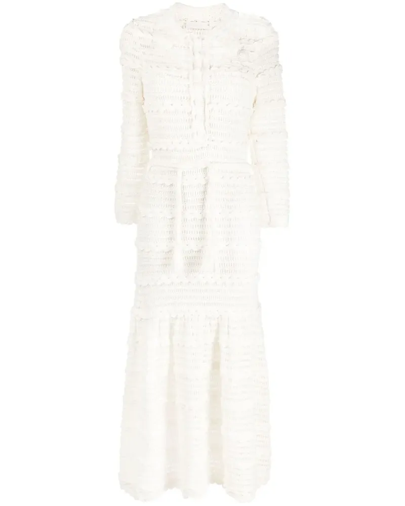 Zimmermann Kleid mit Häkeldetail - Weiß Weiß