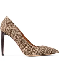 Ralph Lauren Celia Tweed-Pumps 100mm Braun