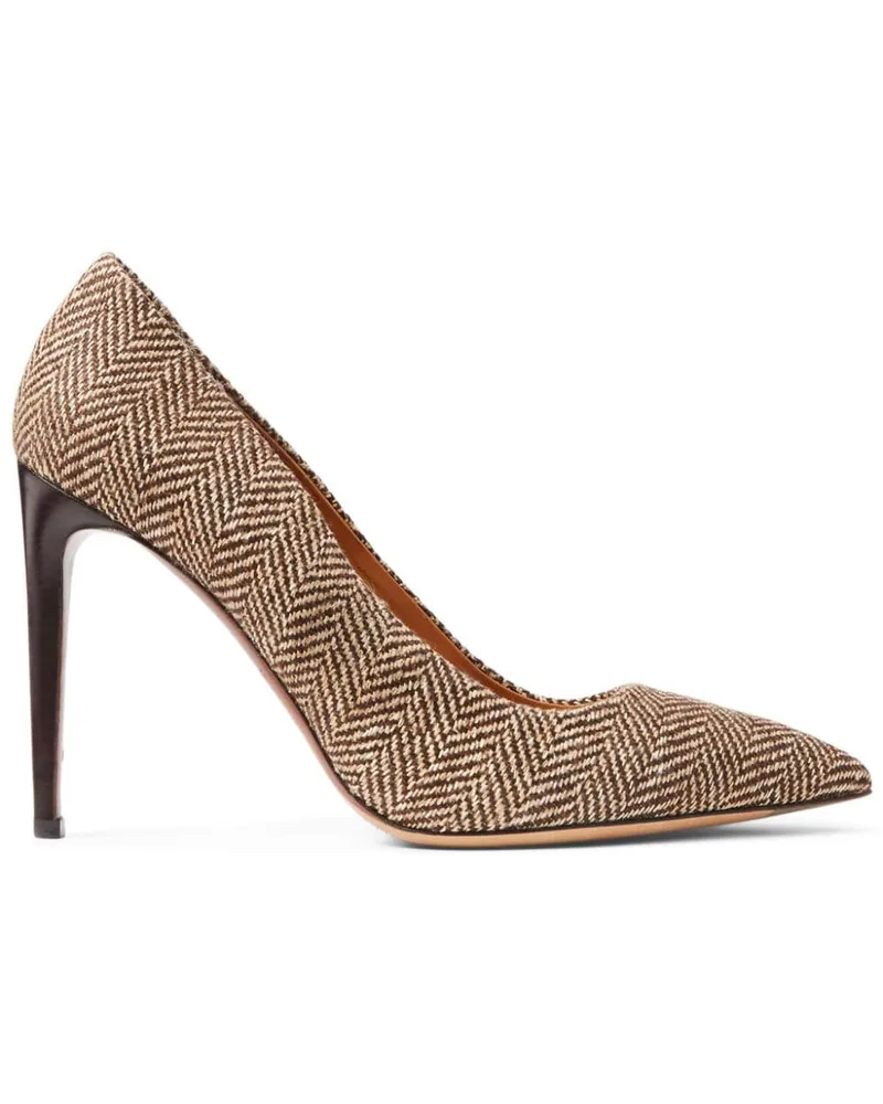 Ralph Lauren Celia Tweed-Pumps 100mm Braun