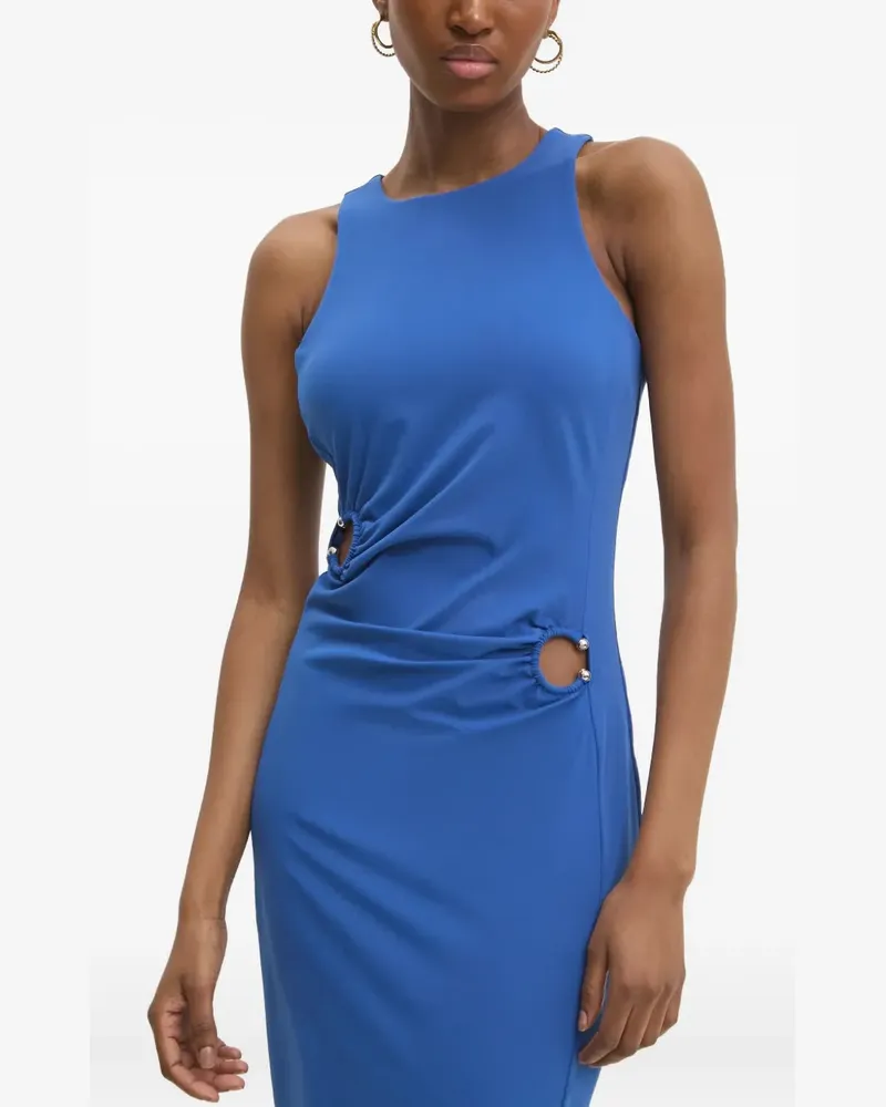 Patrizia Pepe Midikleid mit Cut-Out - Blau Blau