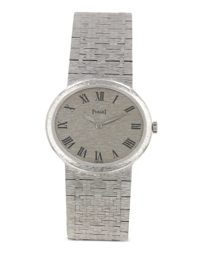 Piaget 1970 18kt Weißgoldarmbanduhr 27mm - Silber Silber