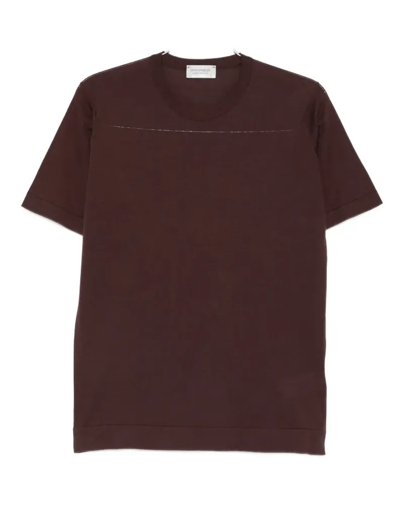 John Smedley Lorca fine-knit T-shirt - Braun Braun