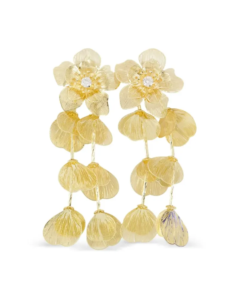 Self-Portrait Ohrringe mit Blumenform - Gold Gold