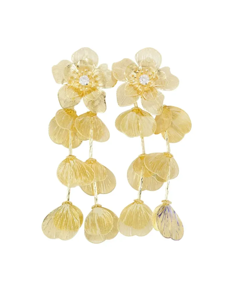 Self-Portrait Ohrringe mit Blumenform - Gold Gold