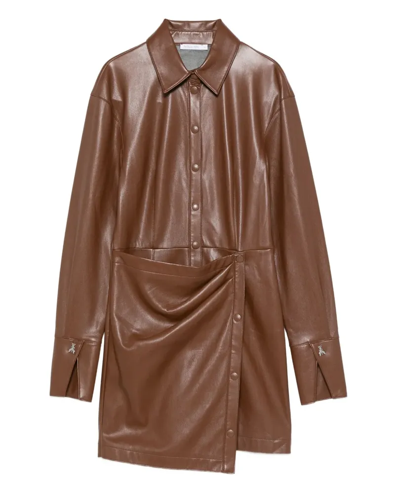 Patrizia Pepe Hemdkleid mit Wickelrock - Braun Braun