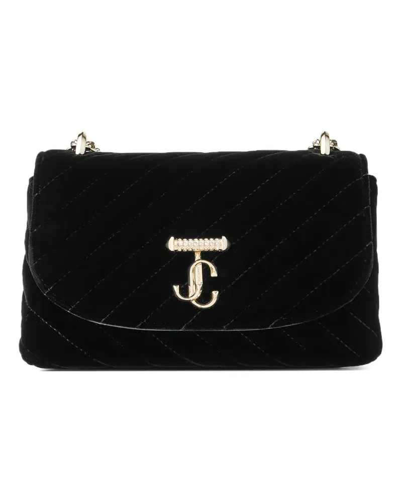 Jimmy Choo small Curve velvet cross body bag - Schwarz Schwarz