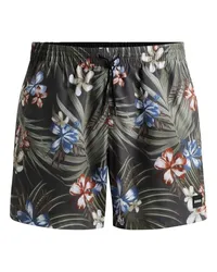 HUGO BOSS Badeshorts mit Blumen-Print Grün