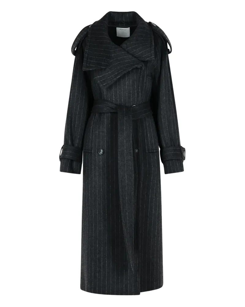 SPORTMAX Doppelreihiger Nadelstreifenmantel - Grau Grau