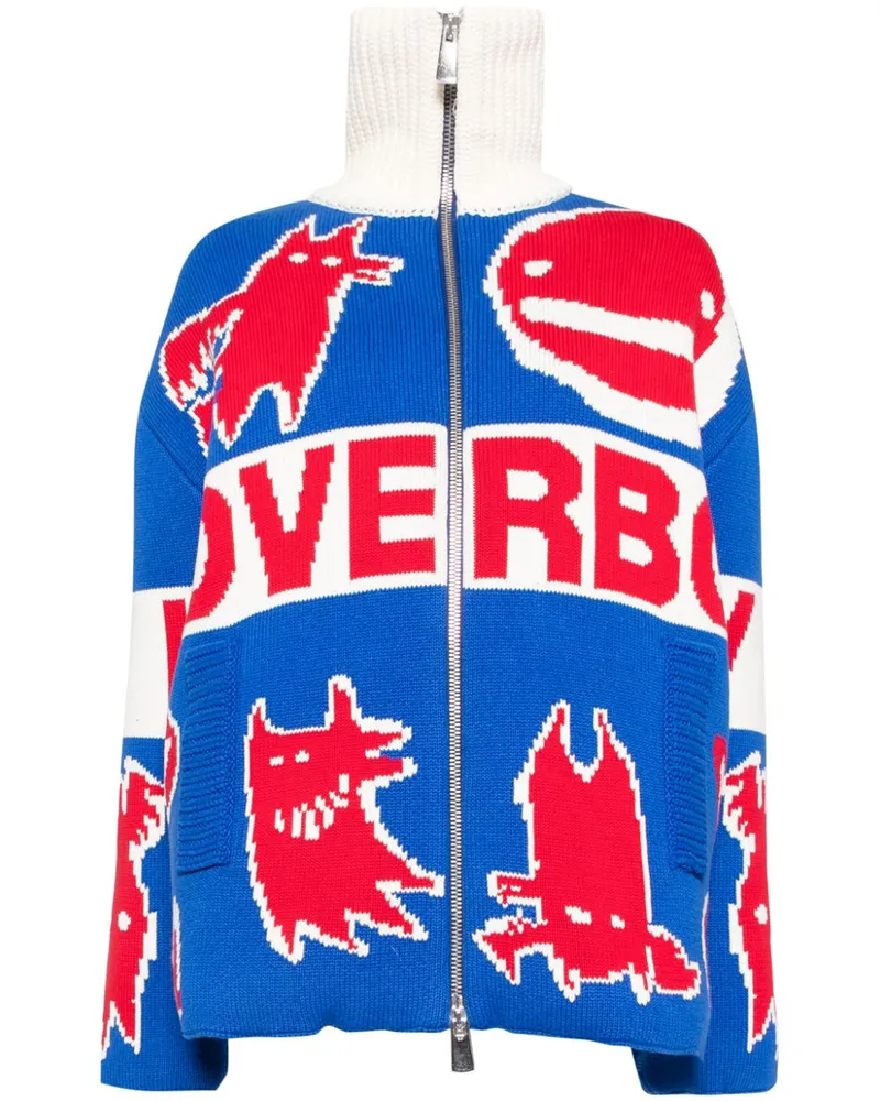 Charles Jeffrey Loverboy Gestrickte Steppjacke - Blau Blau