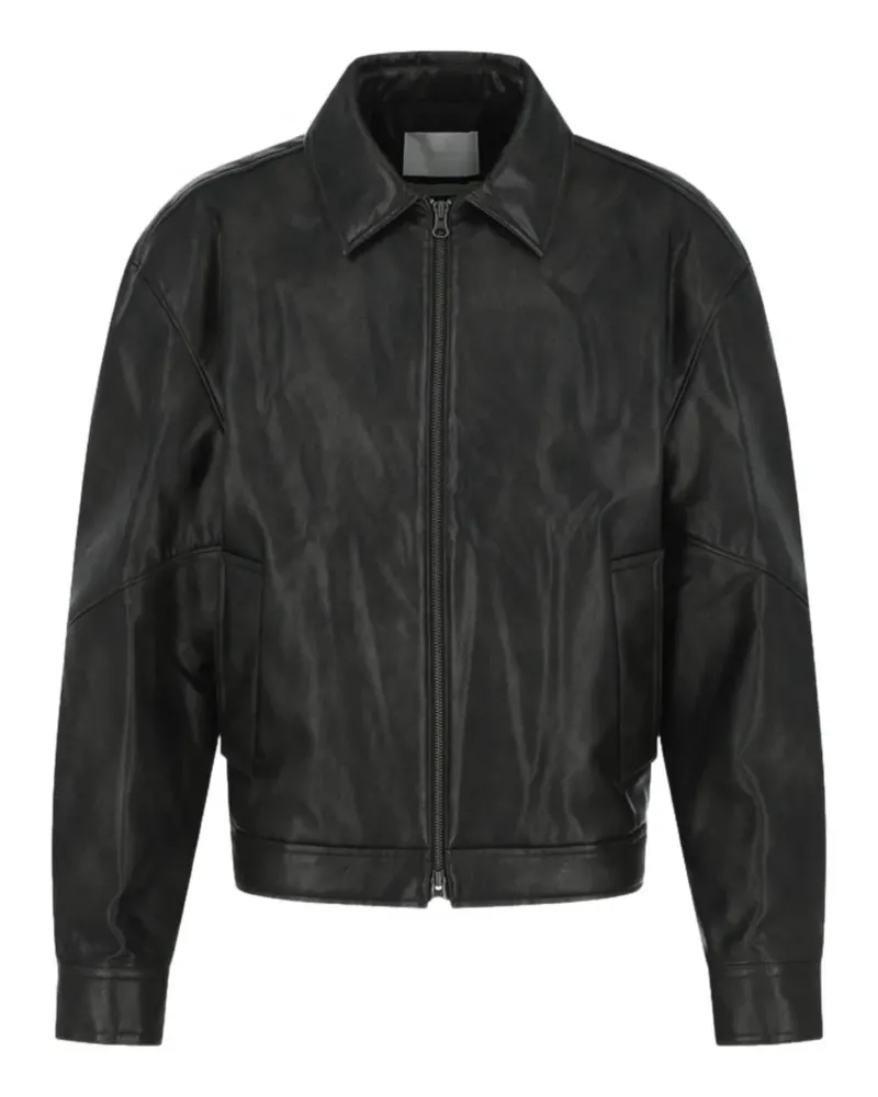 AMOMENTO zip-up bomber jacket - Schwarz Schwarz