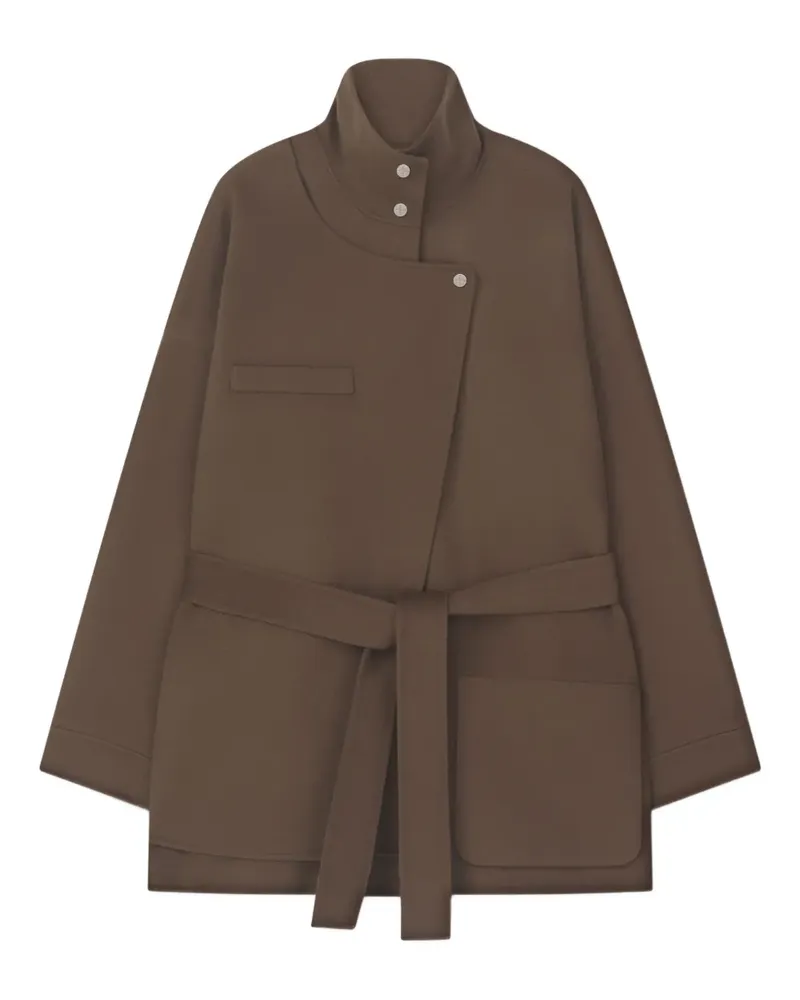 AERON Alistair belted funnel-neck coat - Braun Braun