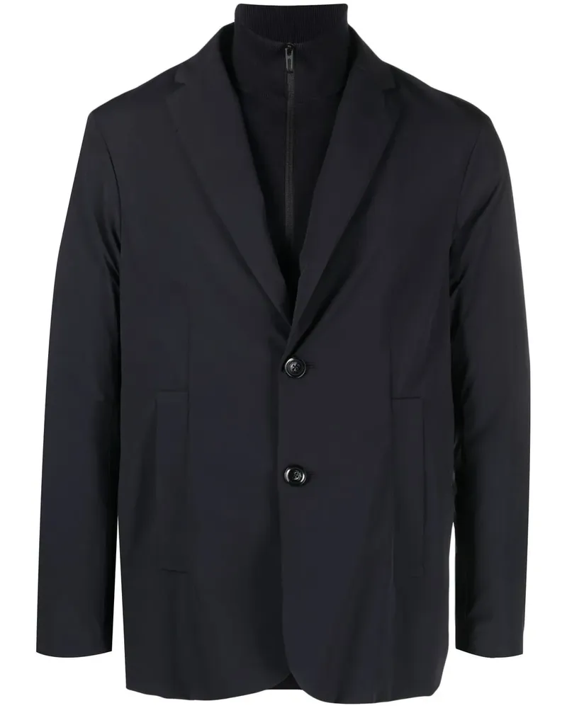 Emporio Armani Einreihiges Sakko - Schwarz Schwarz